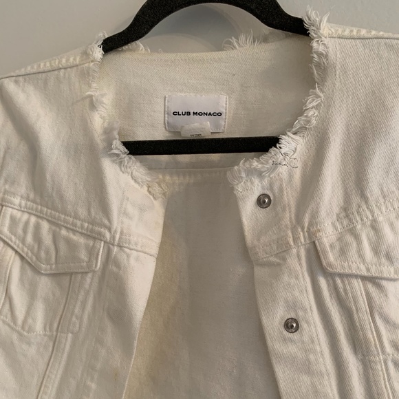 Club Monaco white jean jacket - Picture 1 of 3